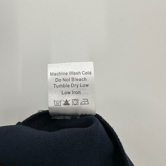 Tuckernuck Navy Blue Blythe Dress M Sleeveless Ruffle Collar Bow Cocktail Party - Picture 5 of 7